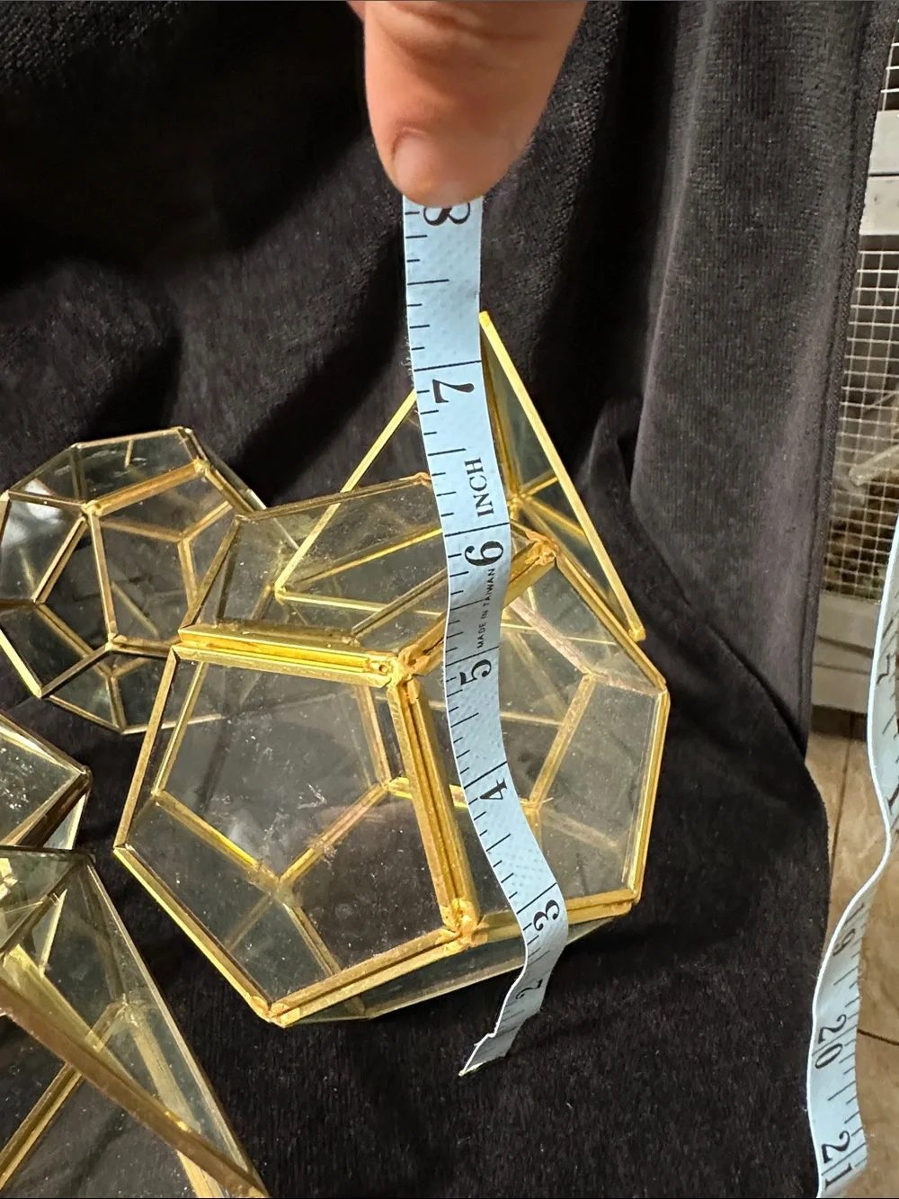 Geometric Glass Terrarium Set of 5